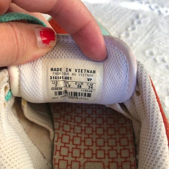 2008 Nike Dunk Low 6.0 Aqua Blue & Orange Suede US 7 EU 38 Skate Y2K Streetwear - Picture 7 of 10